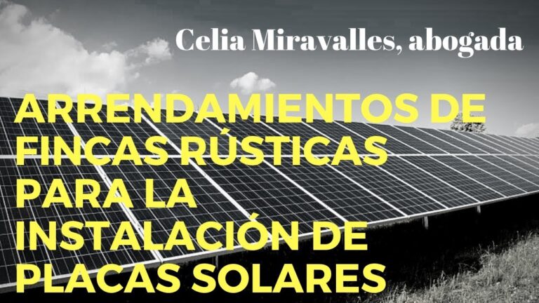 arrendamiento finca rústica para instalación placas solares