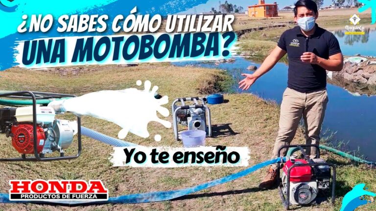 bomba de agua con motor de gasolina