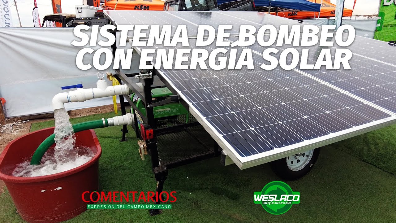 bomba de agua con placa solar