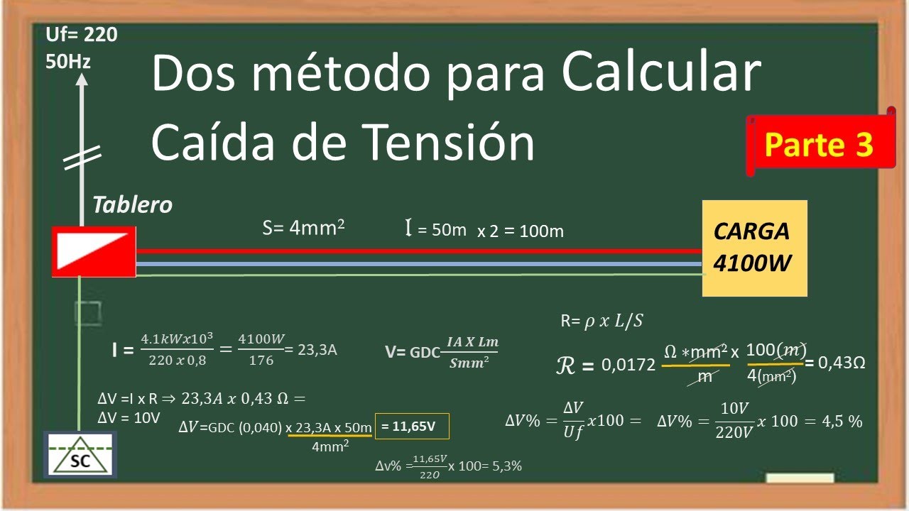calculo de cable por caida de tension