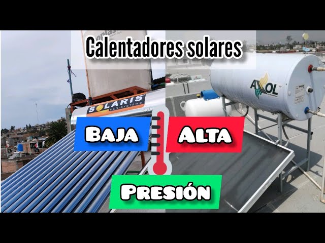 calentador de agua con placa solar