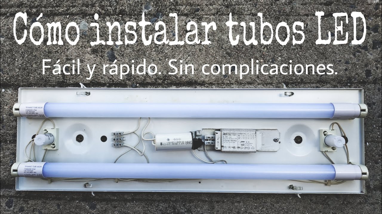 cambiar 2 tubos fluorescentes por led esquema