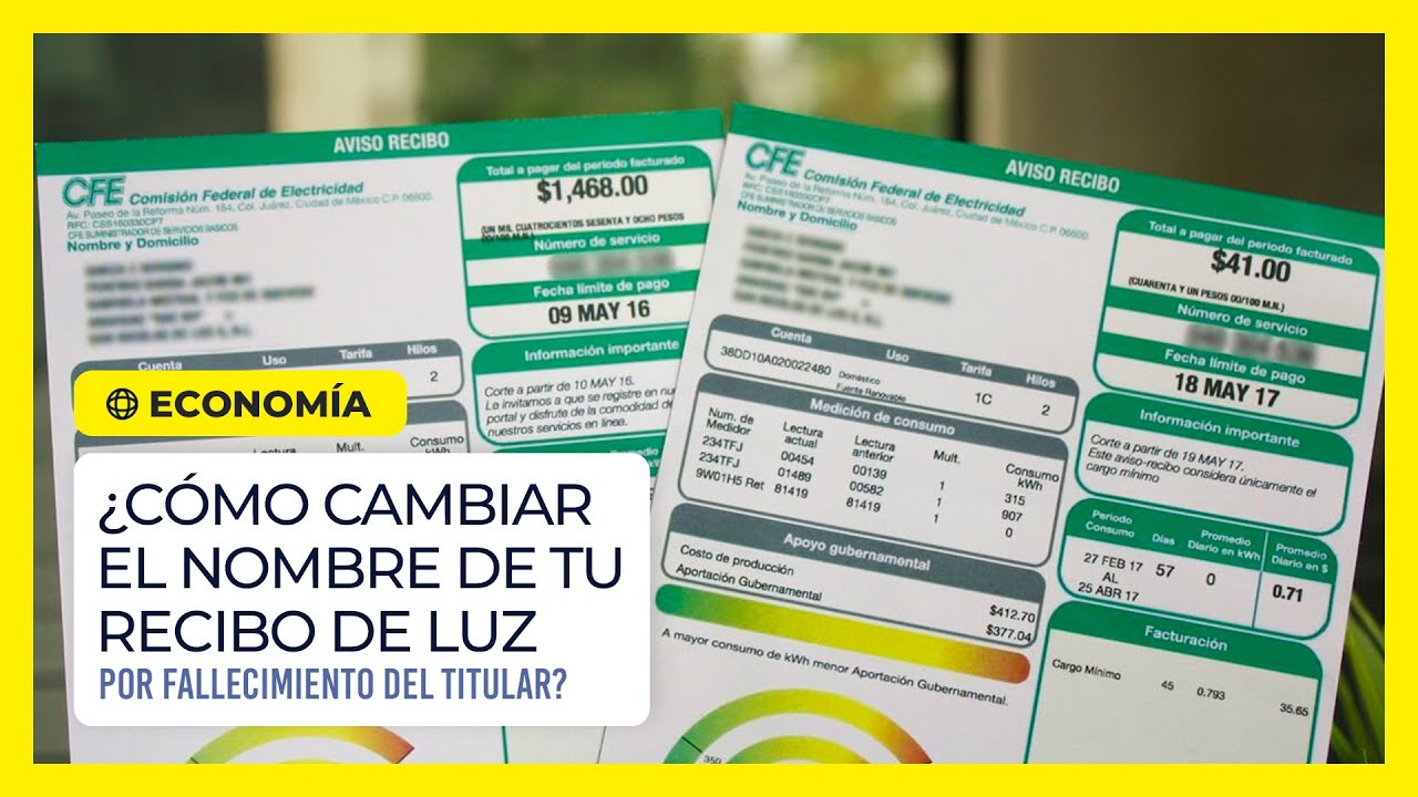 cambiar de nombre la luz por fallecimiento