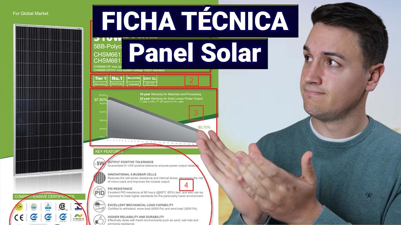 caracteristicas tecnicas de los paneles solares