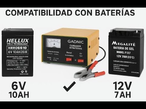 cargador de bateria de 6 y 12 voltios