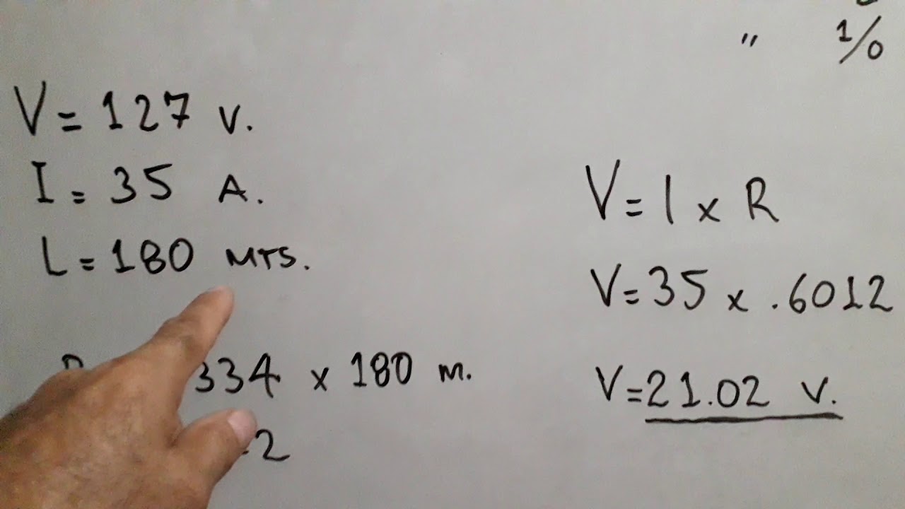 como calcular la caida de voltaje
