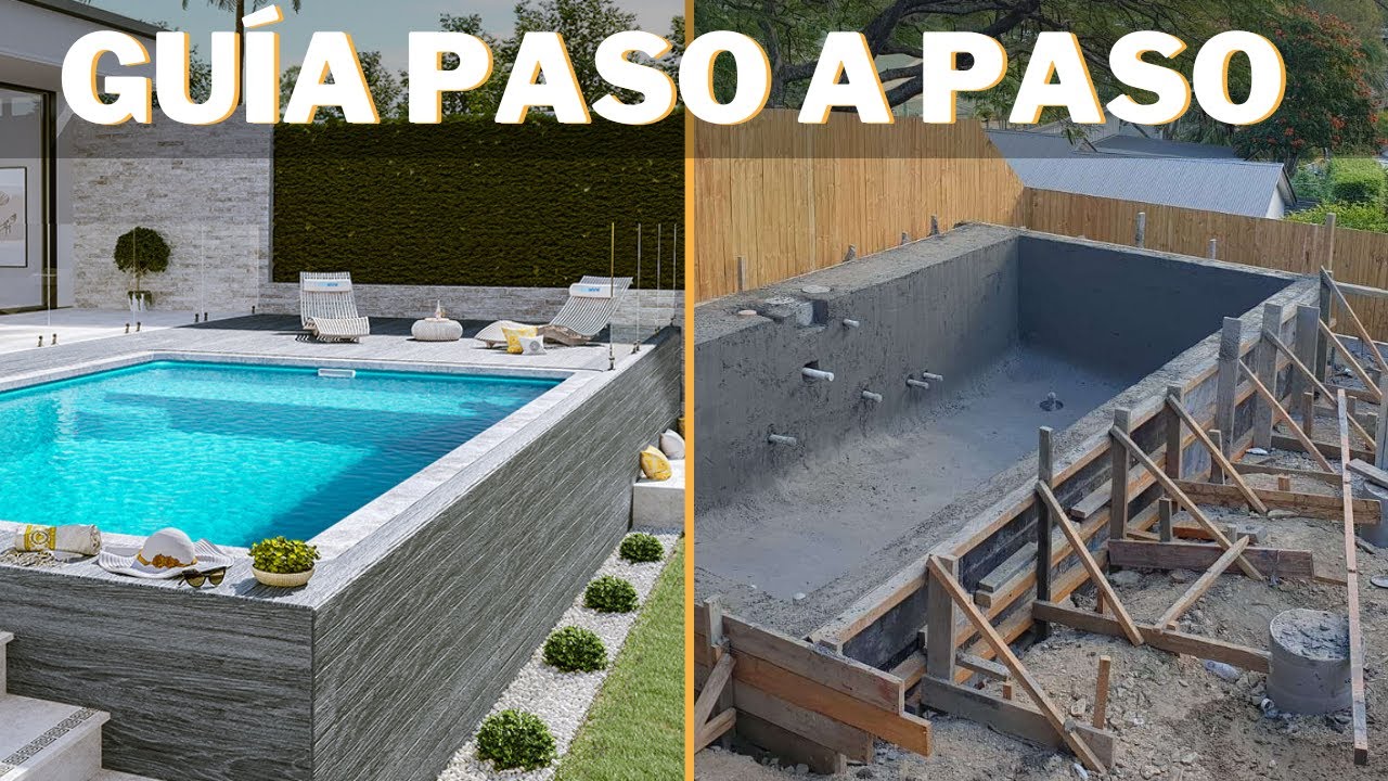 como hacer una piscina de obra elevada