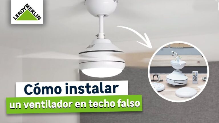 como instalar un ventilador en un falso techo