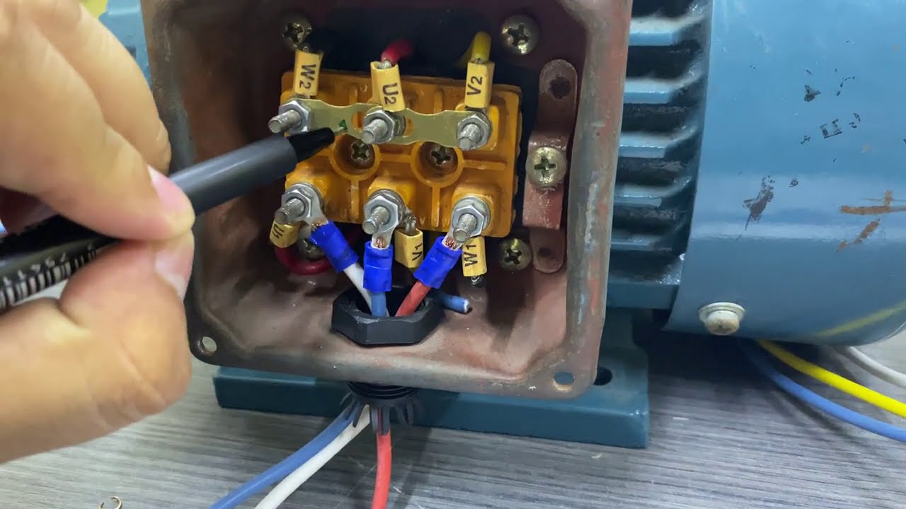 conexión delta de un motor trifasico