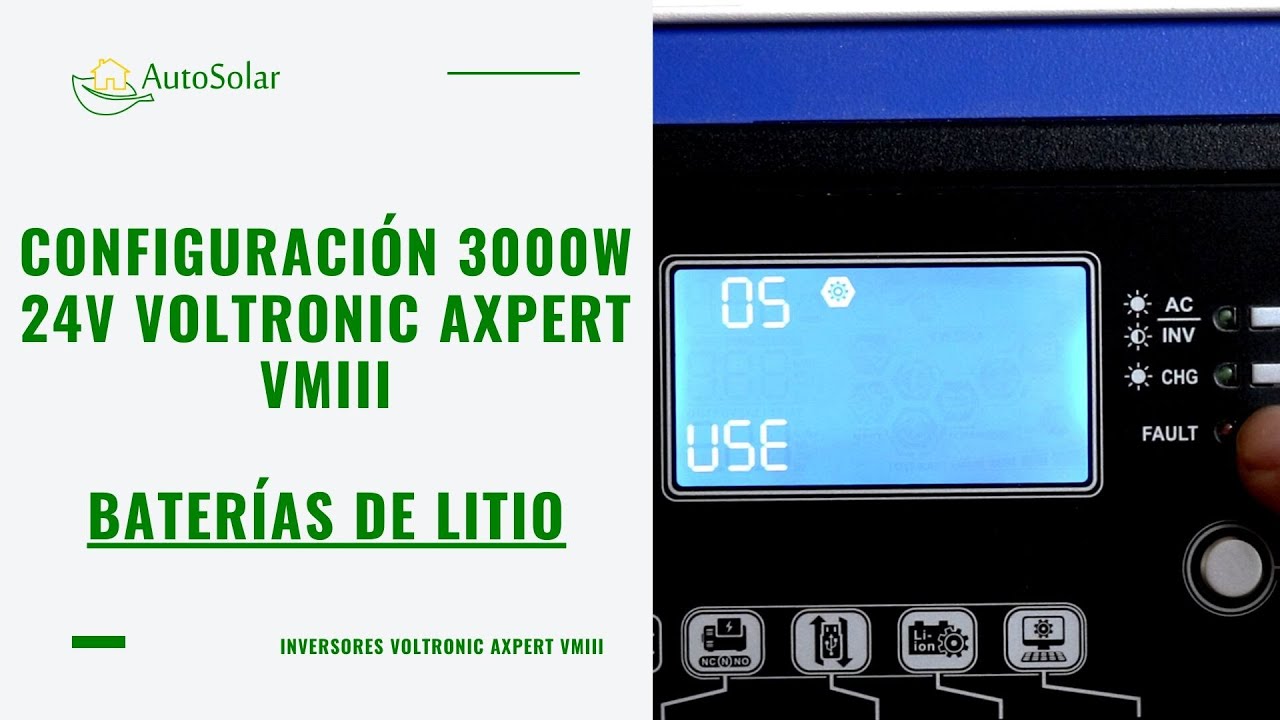 configurar inversor voltronic axpert 3000w 24v