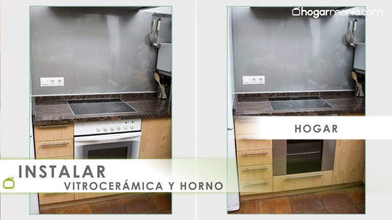 conjunto horno y vitrocerámica con instalación