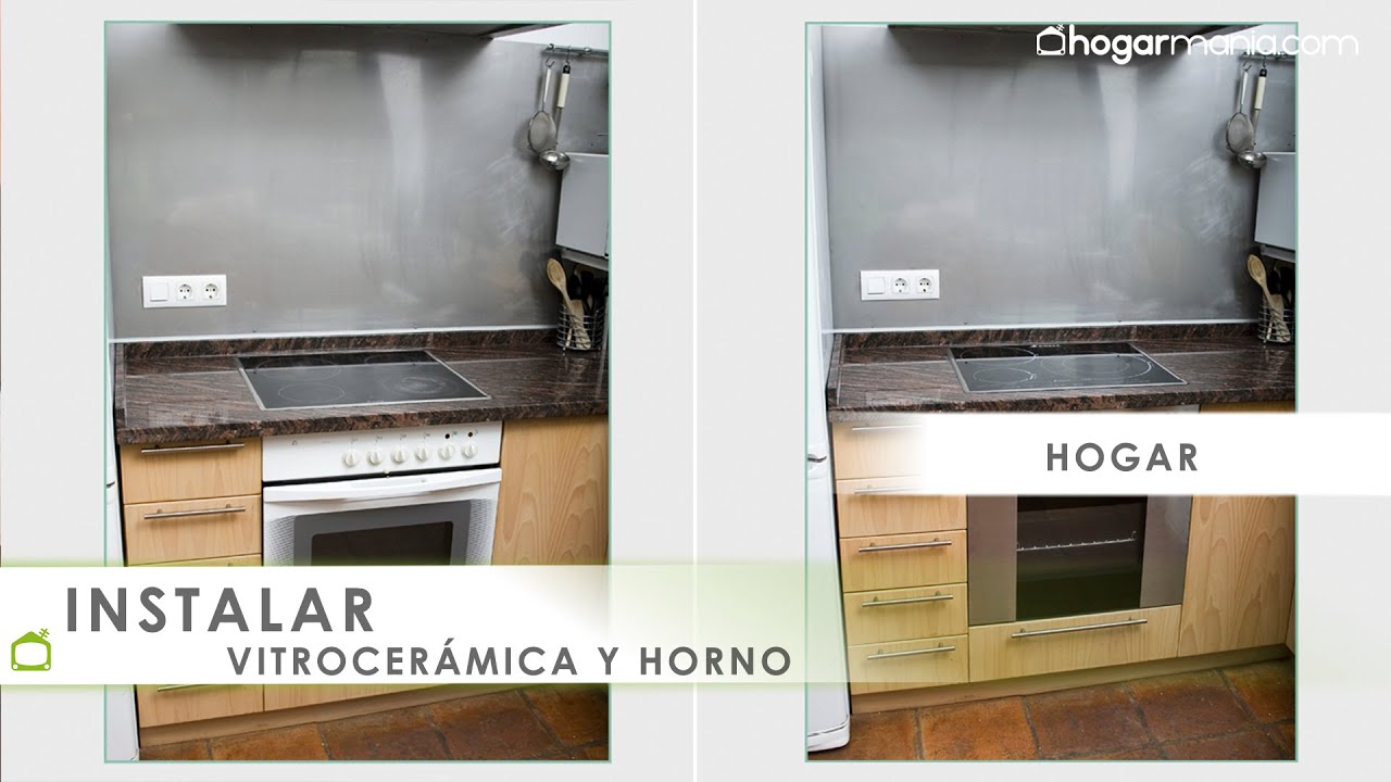 conjunto horno y vitrocerámica con instalación