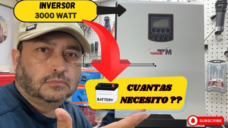 cuantas baterias necesito para un inversor de 3000 watts