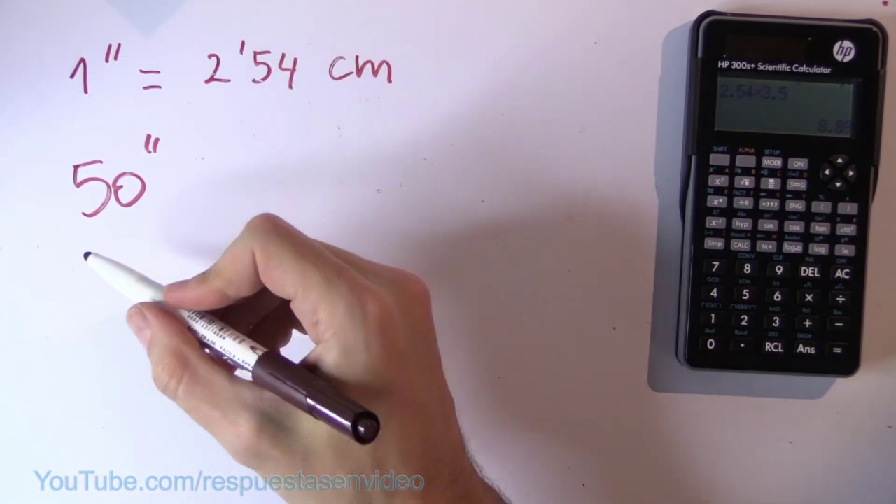 cuanto son 50 pulgadas en centimetros