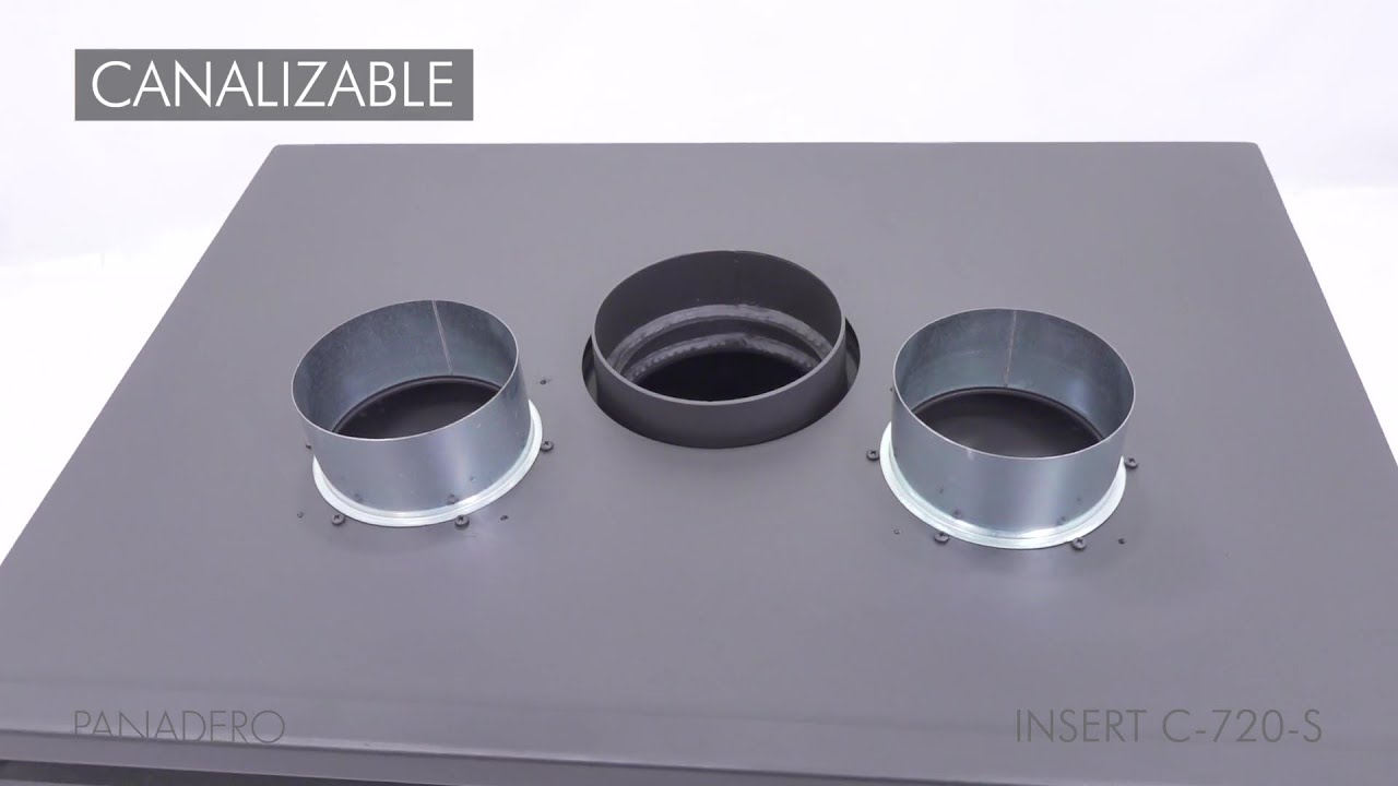 estufa de leña con salida de aire