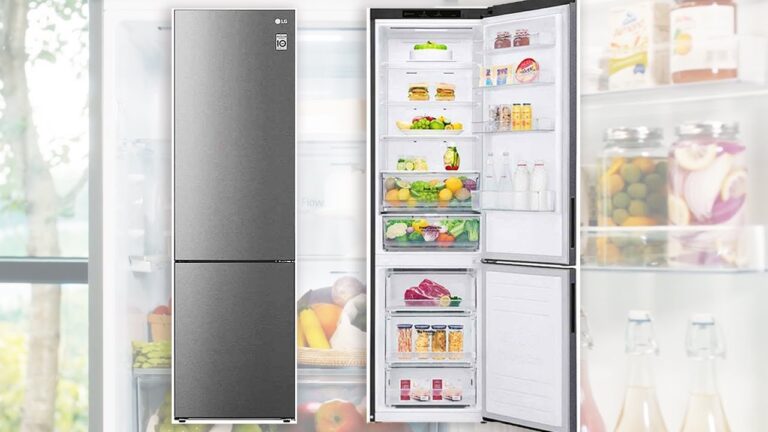 frigorífico combi lg 203 cm inox antihuellas c