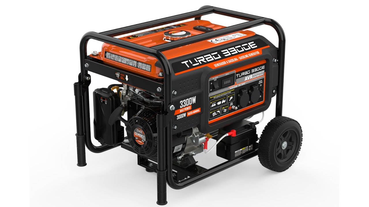 generador eléctrico gasolina 3300w genergy turbo 3300e