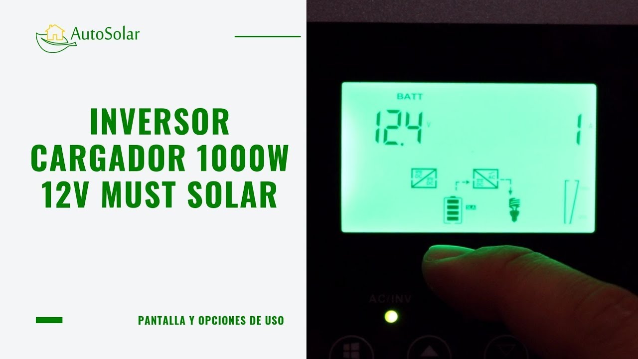 inversor cargador 1000w 12v must solar
