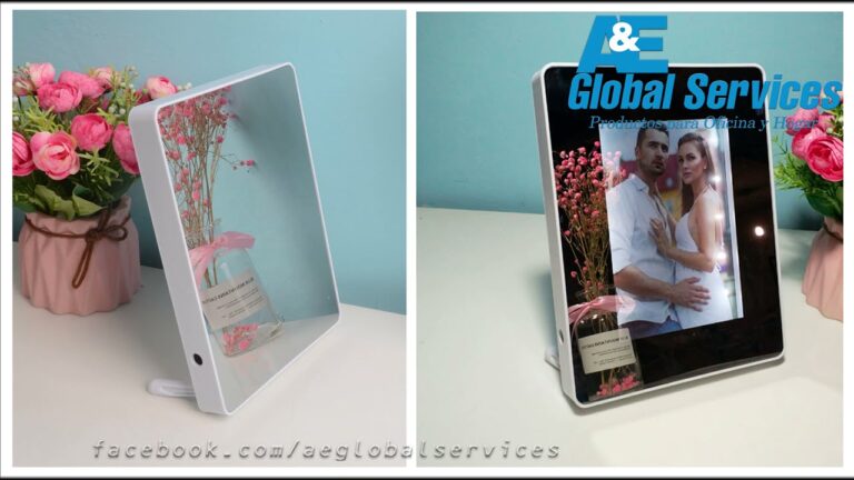 marco de fotos con luces led