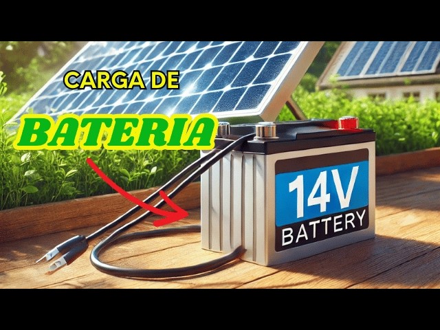 placa solar para cargar batería de 12 voltios