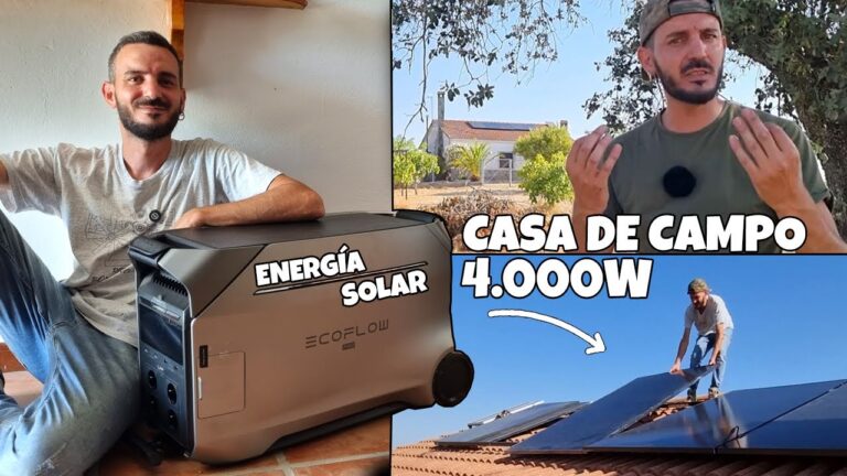 placas solares para una casa de campo