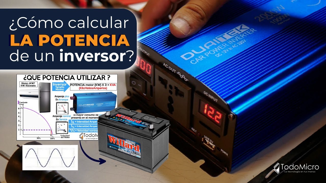 que batería necesita un inversor de 2000w