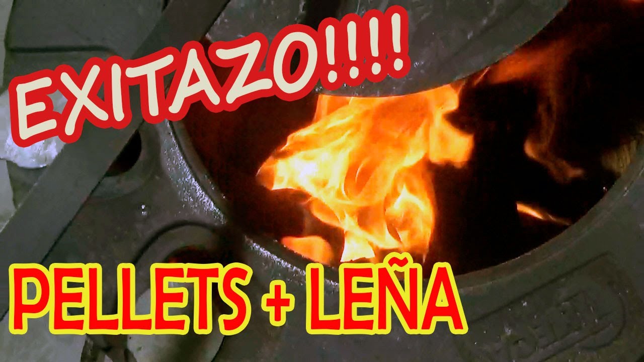 quemar pellet en estufa de leña
