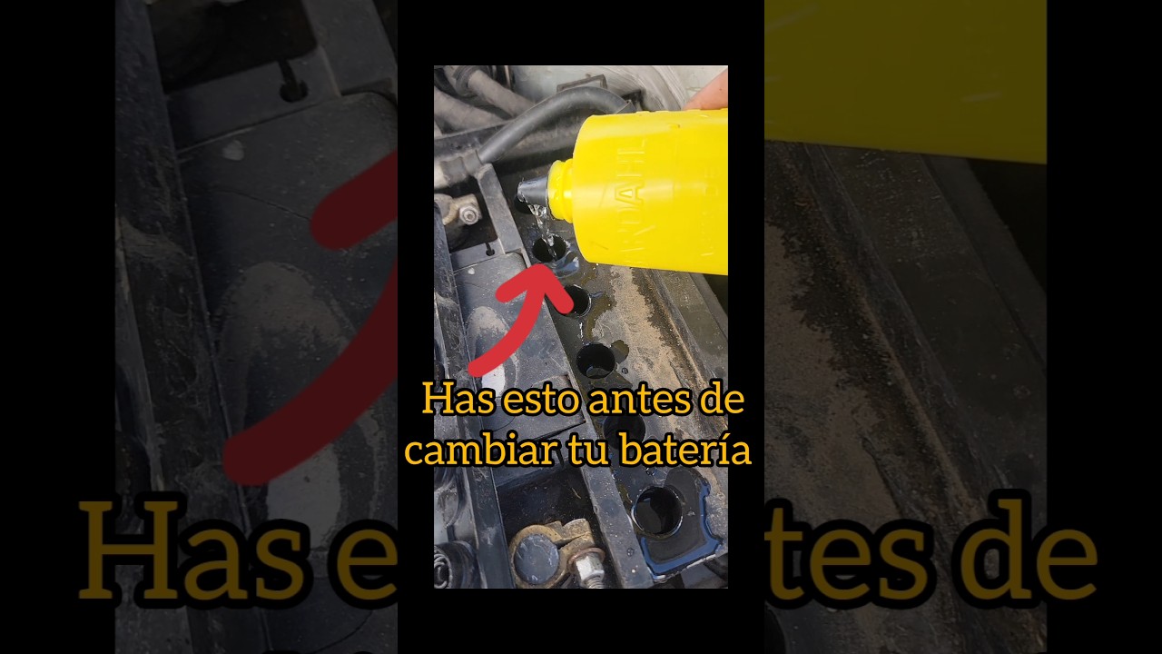 rellenar batería con ácido o agua destilada
