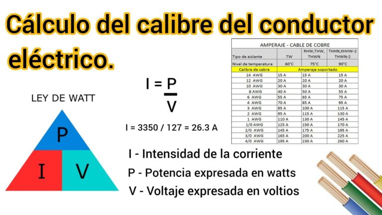 sección de cable para 40 amperios trifásico